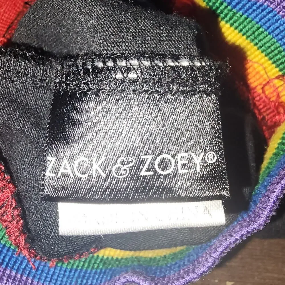 Zack & Zoey Pride Rainbow Pullover Dog Hoodie Small